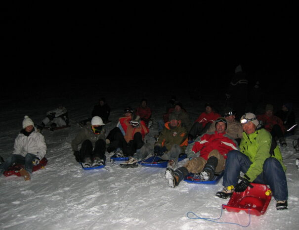 descente en luge en séminaire groupe